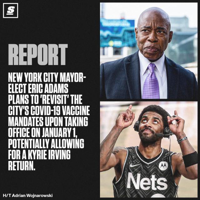 333体育|电竞-官方网站-纽约新市长放话会审视疫苗令 欧文明年1月“解禁”？